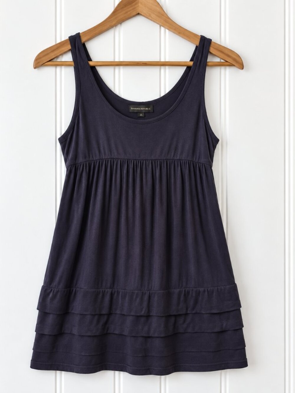 Body Central Purple Mini Dress Sleeveless Empire Waist Tiered Ruffle Hem